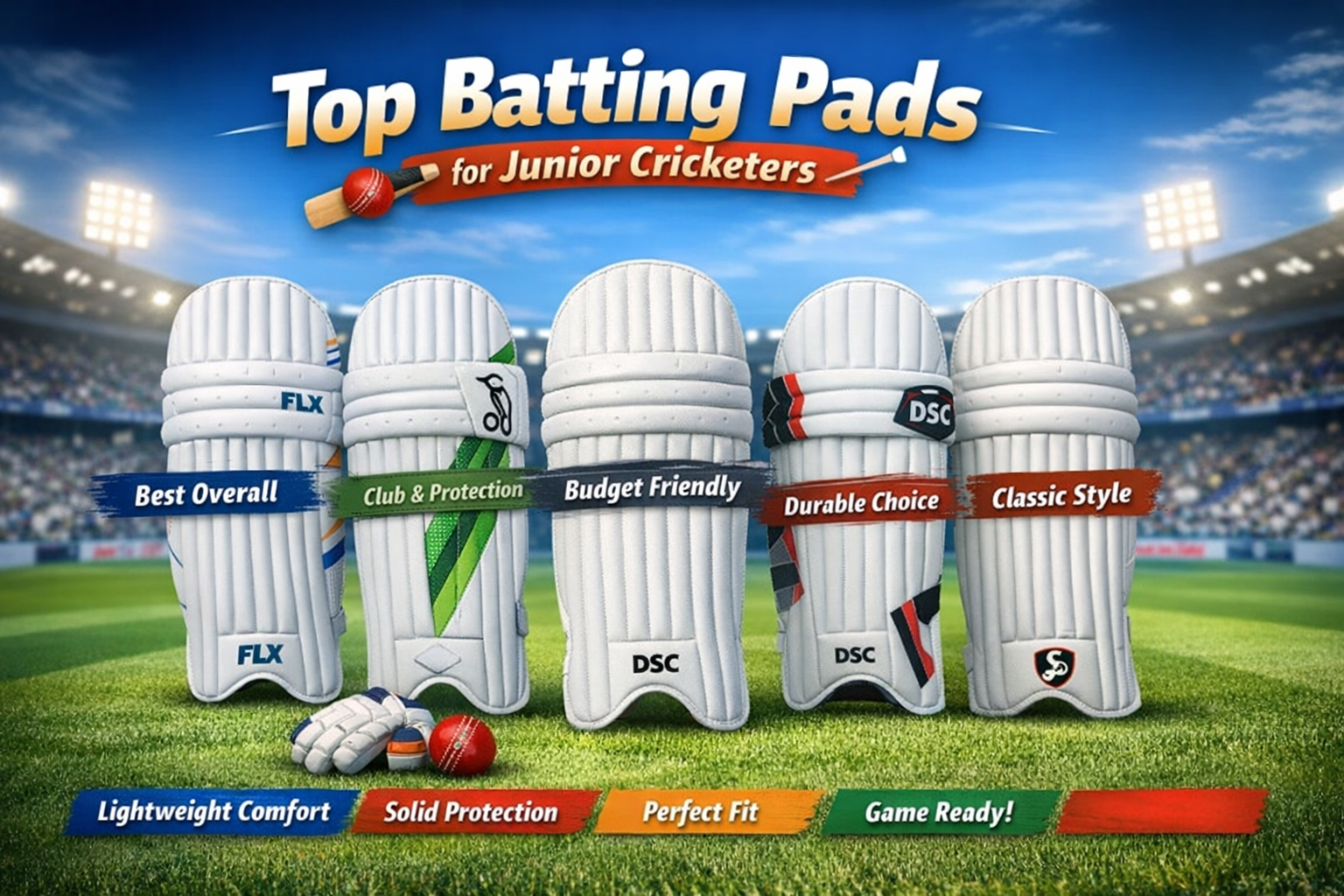 Top Batting Pads for Junior Cricketers