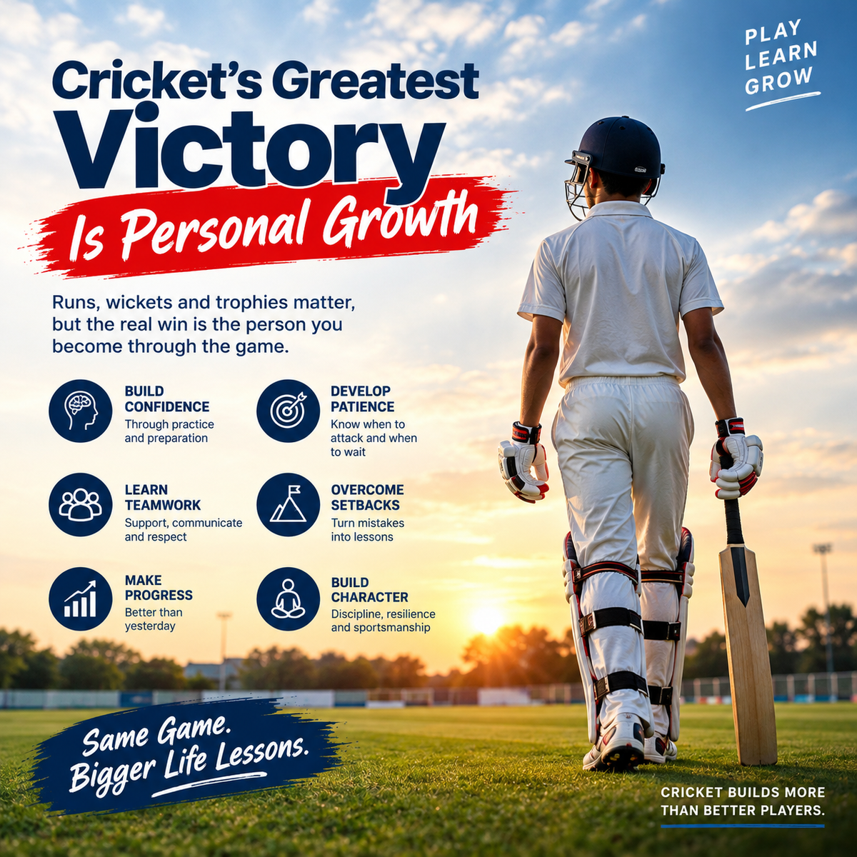 Cricket's Greatest Victory Is Personal Growth