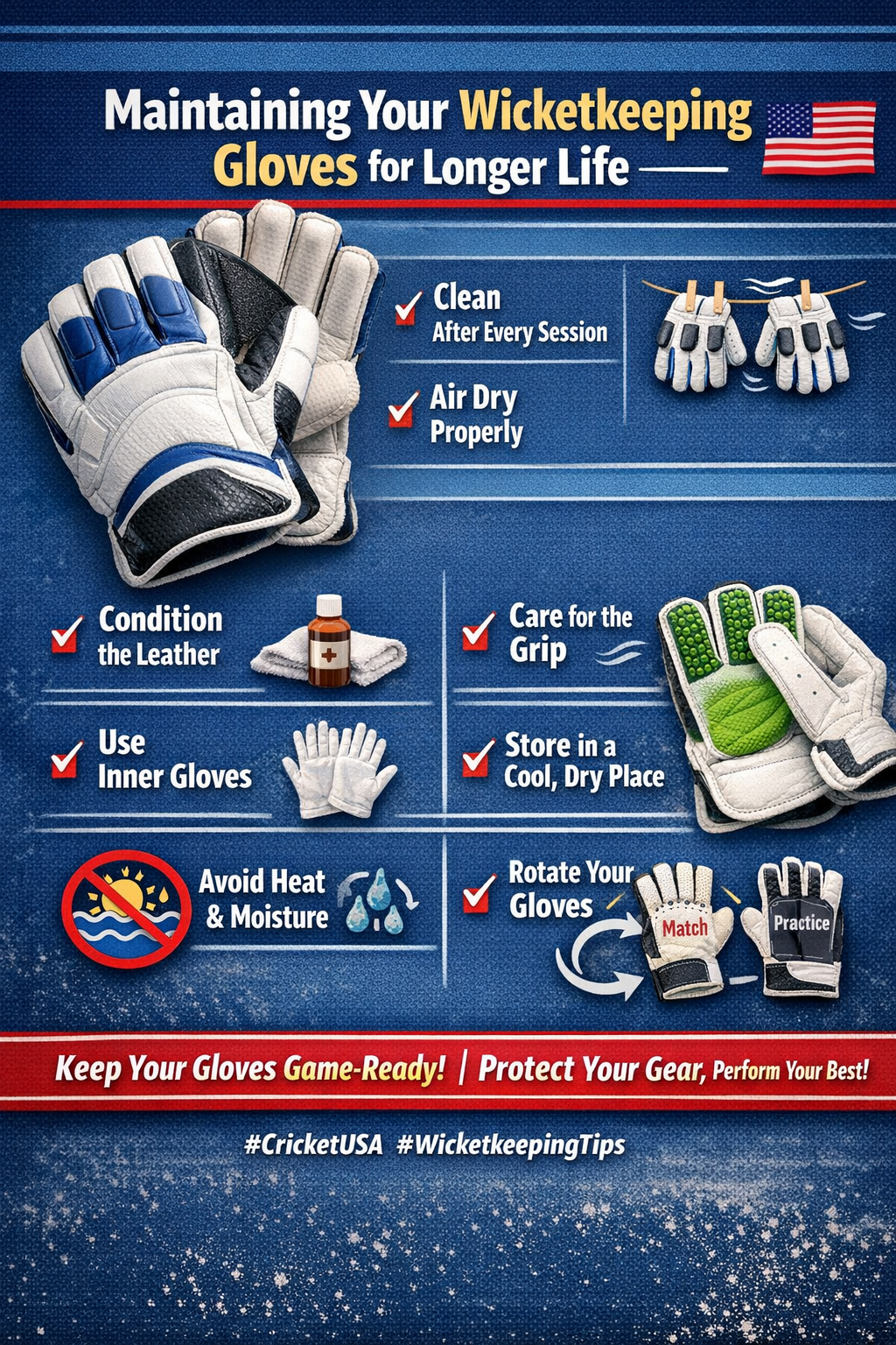 Maintaining Your Wicketkeeping Gloves for Longer Life