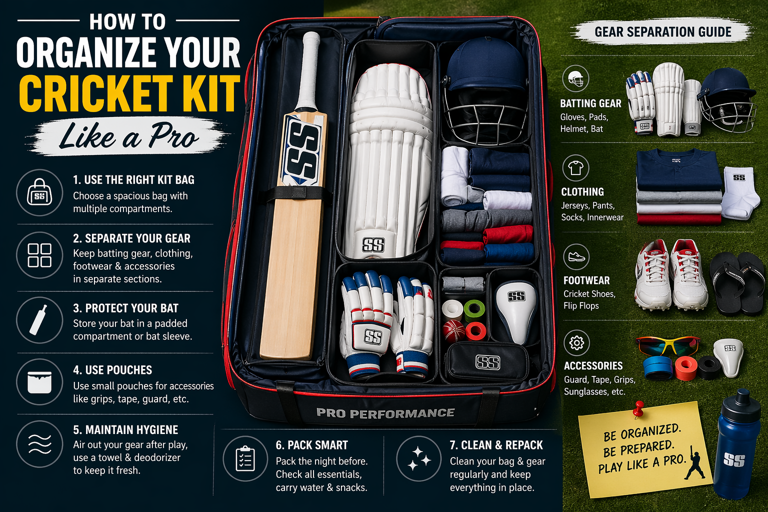 How to Organize Your Cricket Kit Like a Pro