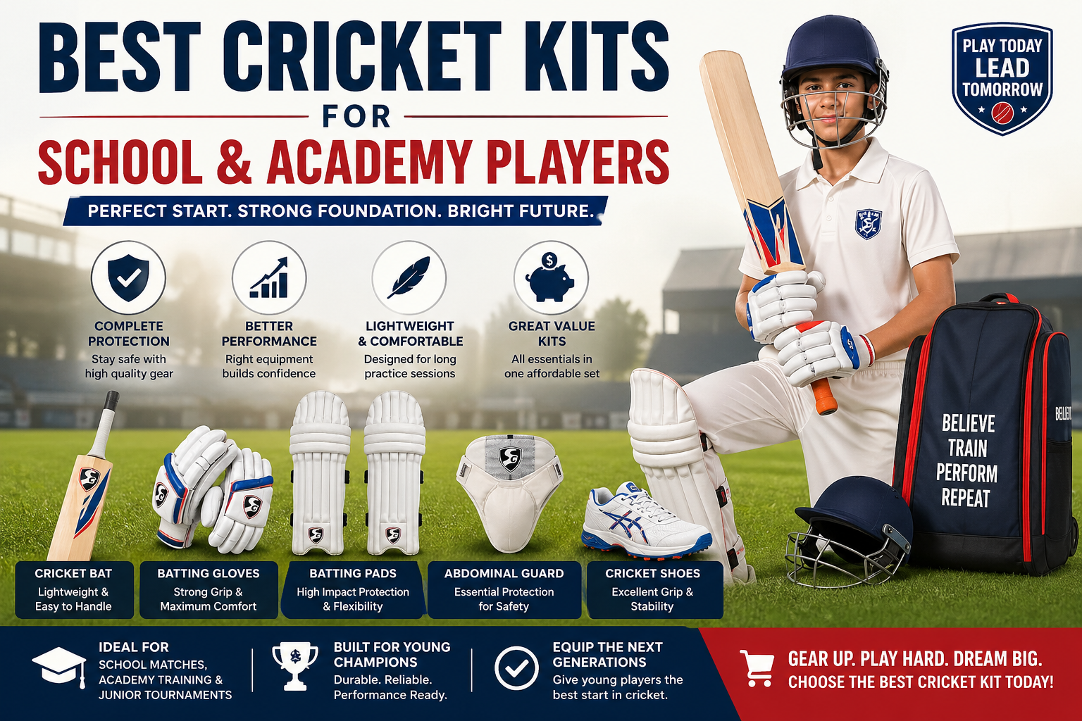 Best Cricket Kits for School and Academy Players