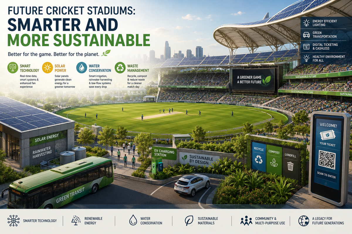 Future Cricket Stadiums: Smarter and More Sustainable