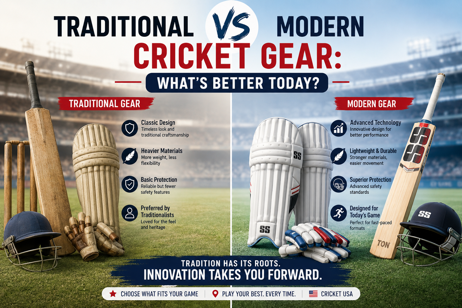 Traditional vs Modern Cricket Gear: What’s Better Today?