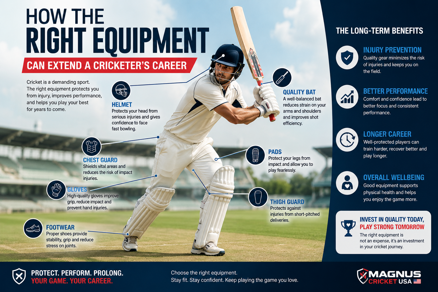 How the Right Equipment Can Extend a Cricketer’s Career