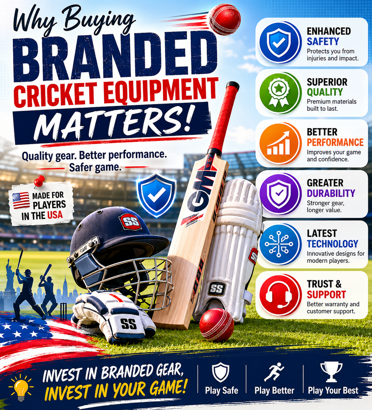 Why Buying Branded Cricket Equipment Matters