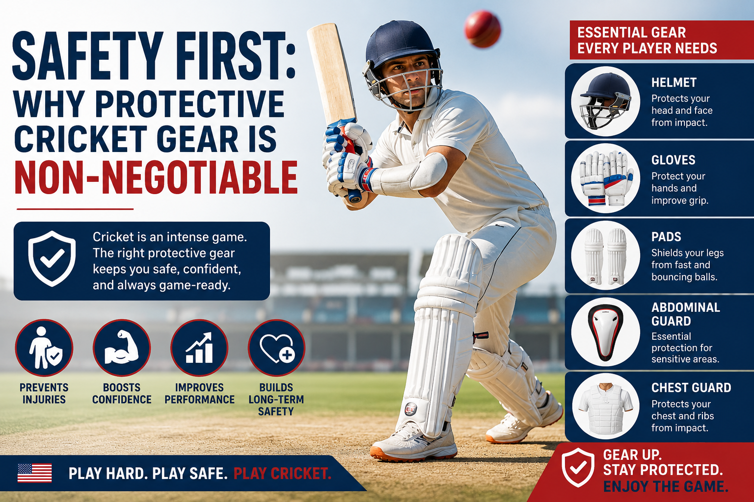 Safety First: Why Protective Cricket Gear Is Non-Negotiable
