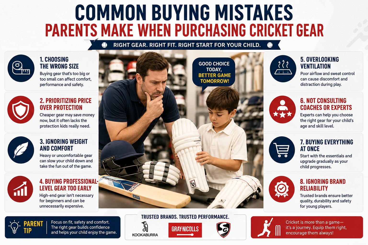 Common Buying Mistakes Parents Make When Purchasing Cricket Gear