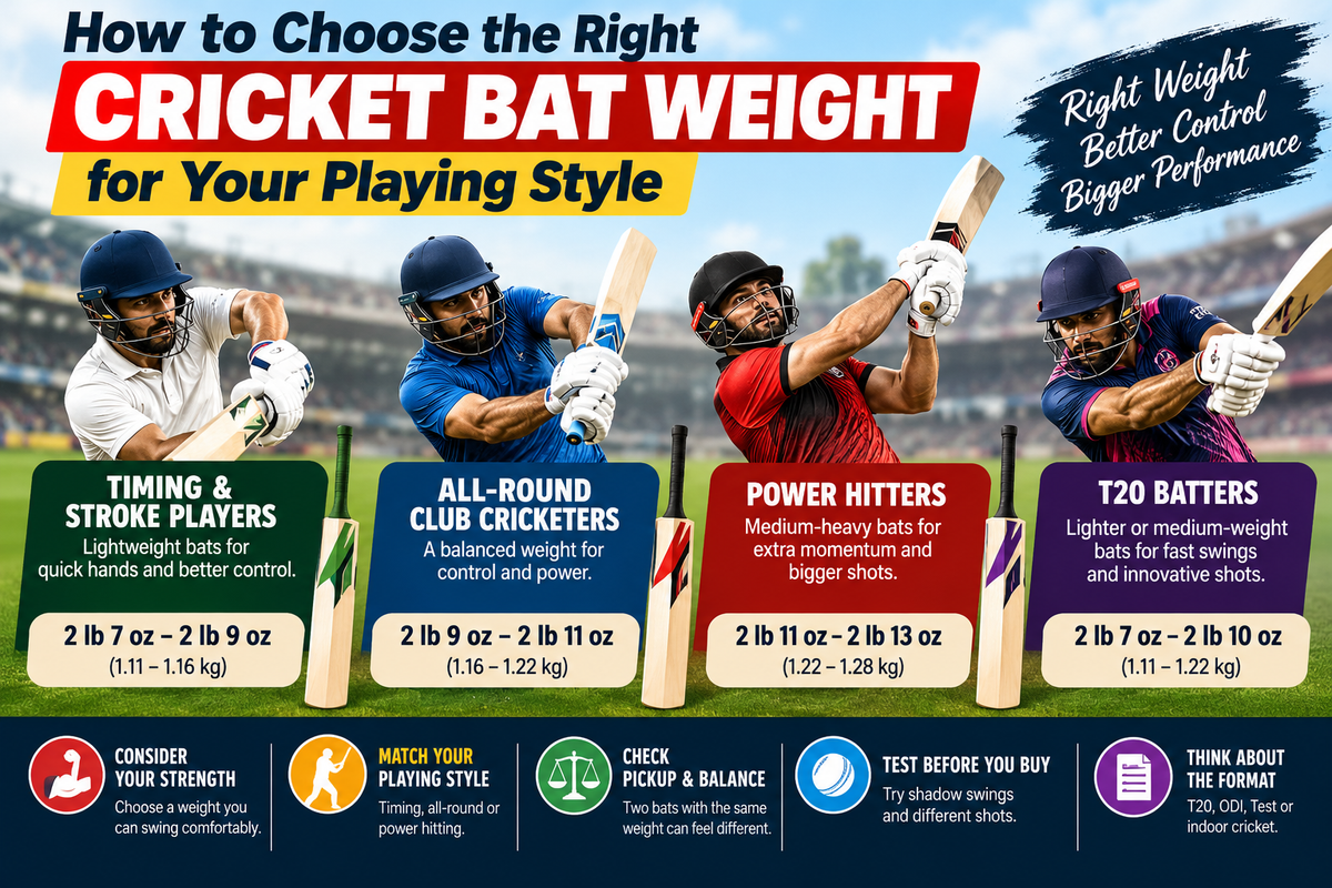 How to Choose the Right Cricket Bat Weight for Your Playing Style