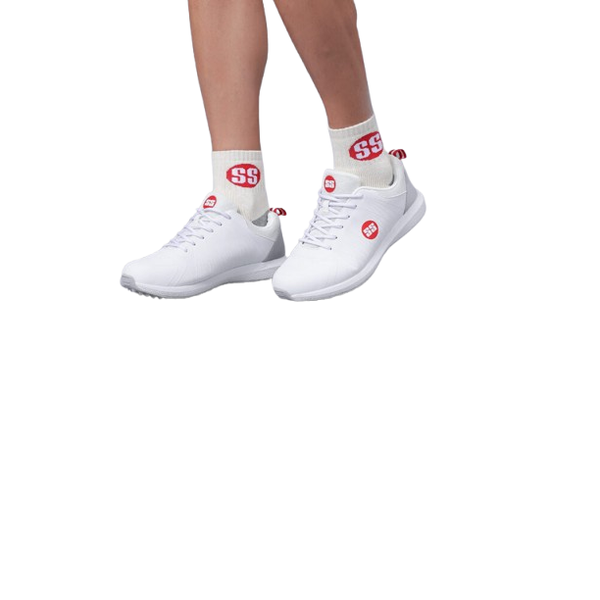 SS White Edition Cricket Shoes (Rubber Studs) - Magnus Cricket