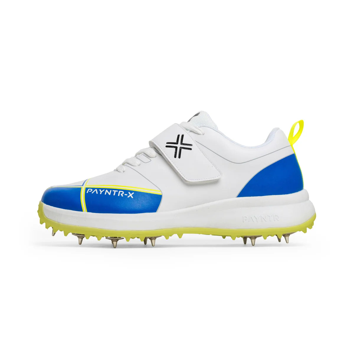 Payntr X Bowling SPIKE (White & Blue) Cricket Shoes - Magnus Cricket