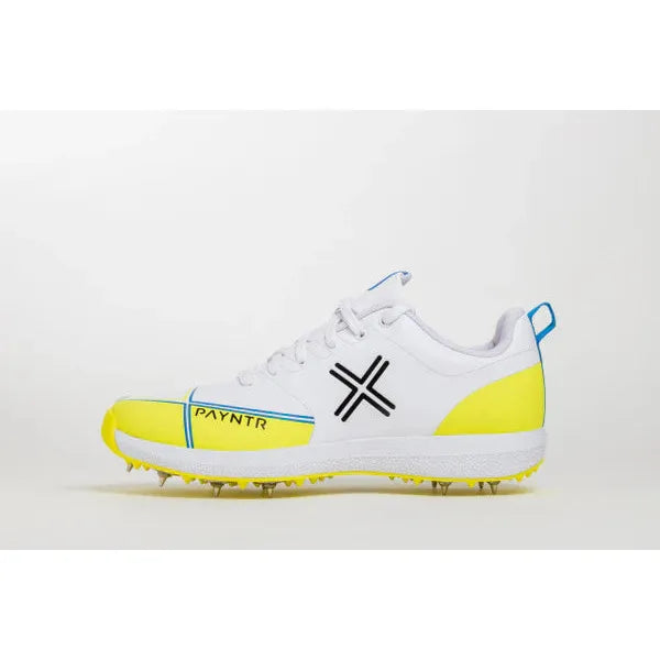 Payntr X Batting Spike (White & Yellow) Cricket Shoes - Magnus Cricket