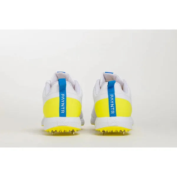 Payntr X Batting Spike (White & Yellow) Cricket Shoes - Magnus Cricket